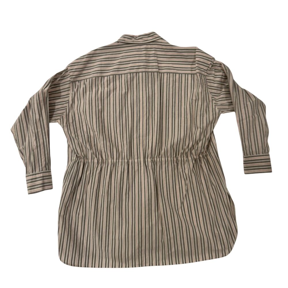 Isabel Marant Ajady Striped Button Down Shirt Women's 36 Organic Cotton Utility - Picture 4 of 16